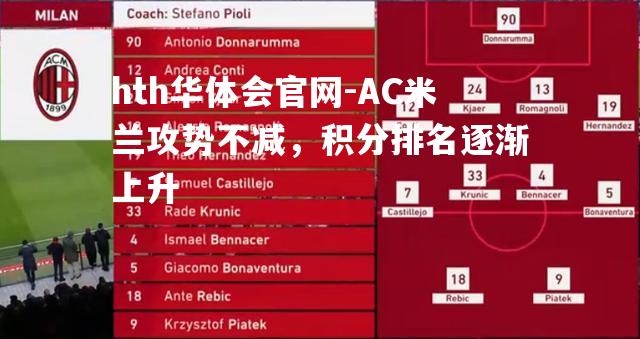 AC米兰攻势不减，积分排名逐渐上升